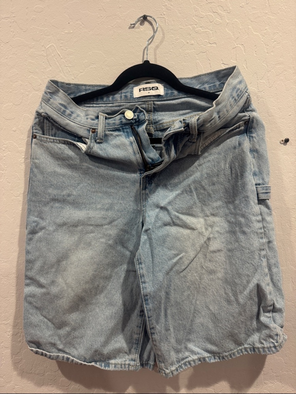 RSQ Light Blue High-Rise Denim Shorts